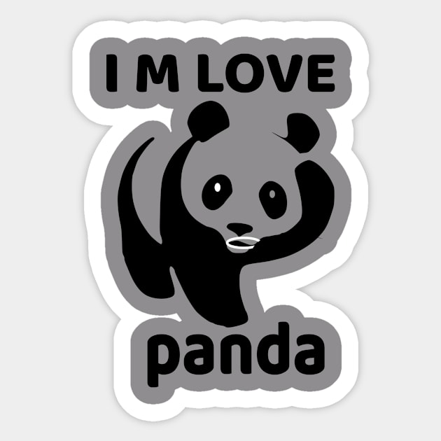 T-Shirt I M LOVE PANDA Sticker by rami99